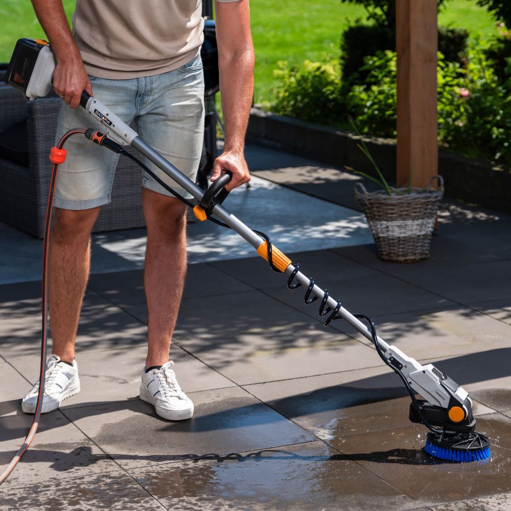 Twin Brush Cordless Brushless Telescopic Power Scrubber